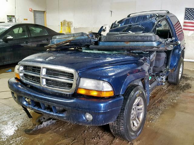 1D4HS48N53F504343 - 2003 DODGE DURANGO SL BLUE photo 2