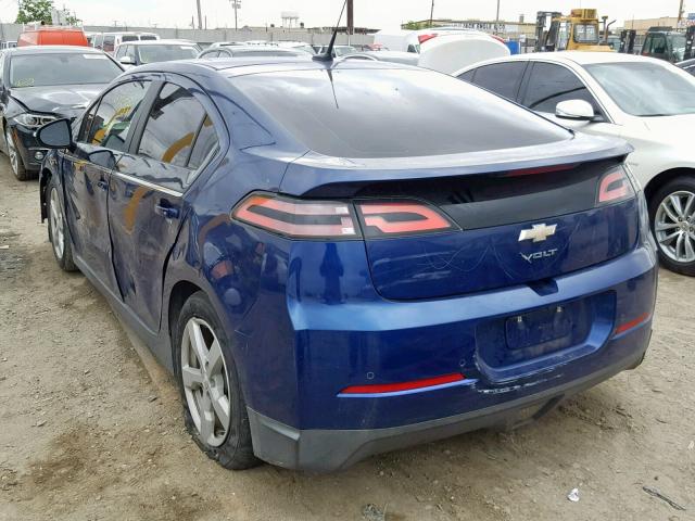 1G1RF6E48DU118809 - 2013 CHEVROLET VOLT BLUE photo 3