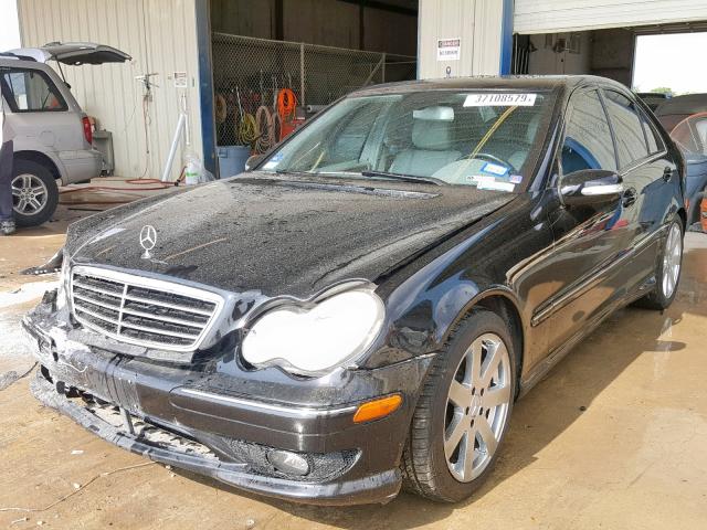 WDBRF52H47E028059 - 2007 MERCEDES-BENZ C 230 BLACK photo 2