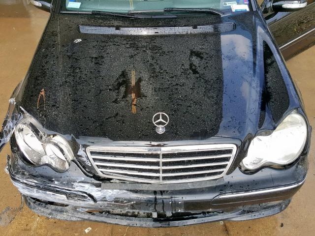 WDBRF52H47E028059 - 2007 MERCEDES-BENZ C 230 BLACK photo 7