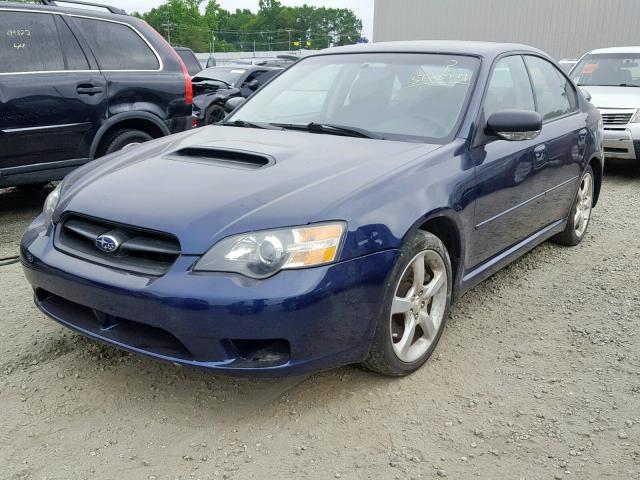 4S3BL686554207012 - 2005 SUBARU LEGACY GT BLUE photo 2