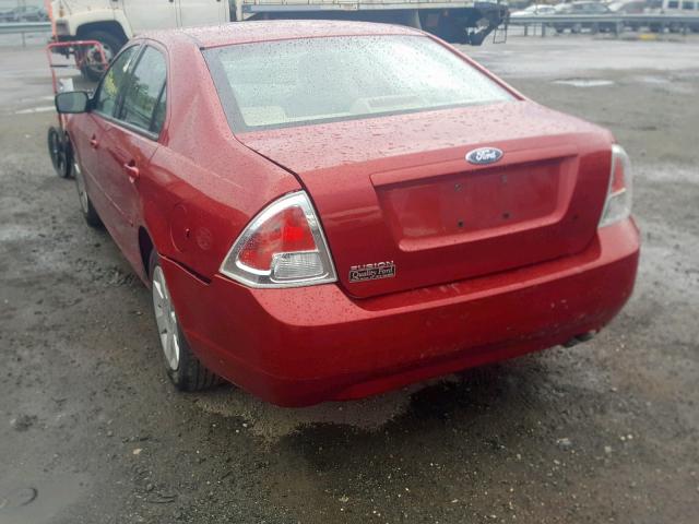 3FAFP06Z56R138899 - 2006 FORD FUSION S RED photo 3