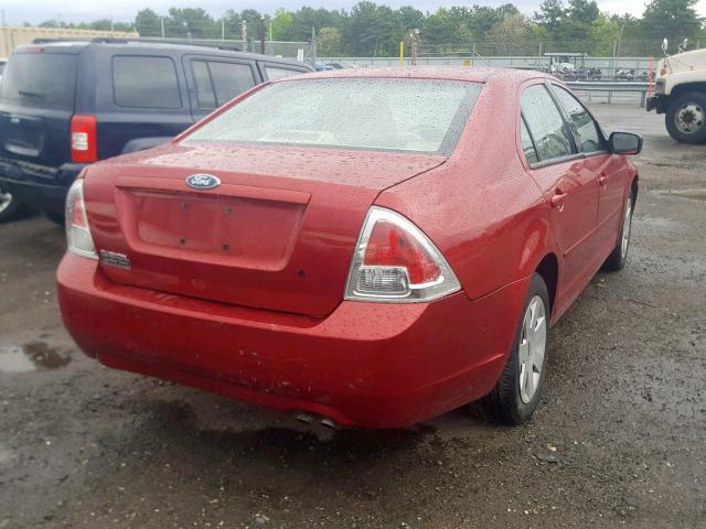 3FAFP06Z56R138899 - 2006 FORD FUSION S RED photo 4