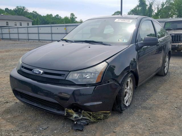 1FAHP32NX9W165465 - 2009 FORD FOCUS SE BLACK photo 2