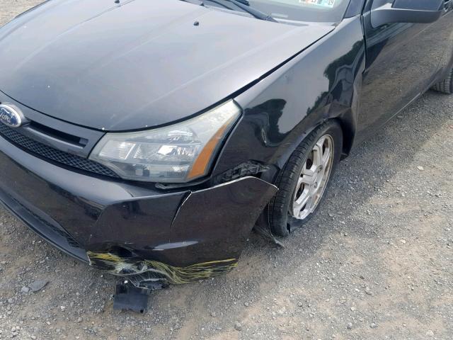 1FAHP32NX9W165465 - 2009 FORD FOCUS SE BLACK photo 9