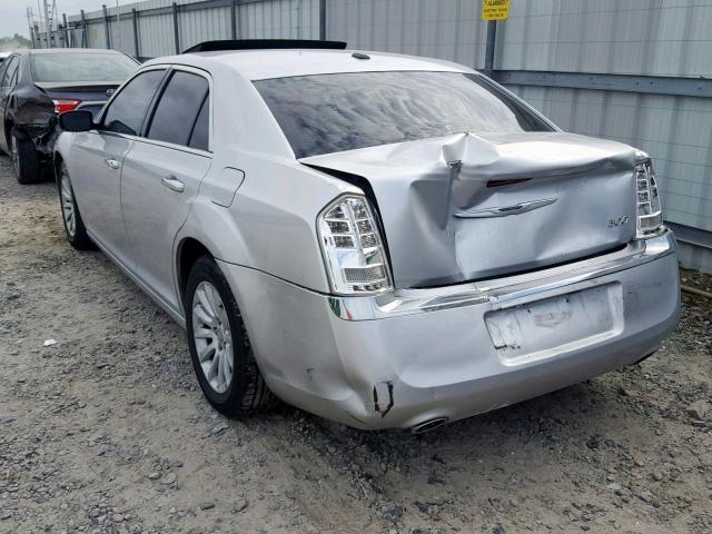 2C3CCACG3CH126974 - 2012 CHRYSLER 300 LIMITE SILVER photo 3