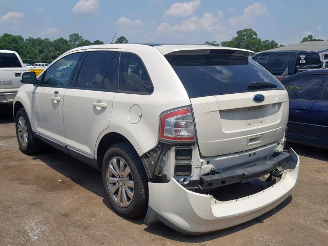 2FMDK38C58BA24862 - 2008 FORD EDGE SEL WHITE photo 3