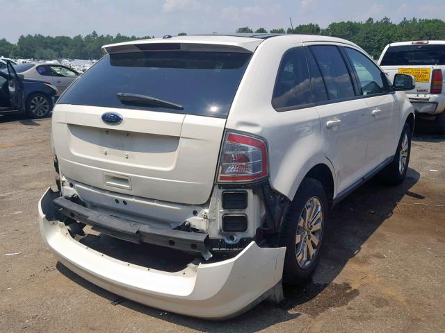 2FMDK38C58BA24862 - 2008 FORD EDGE SEL WHITE photo 4