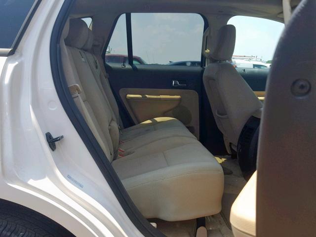 2FMDK38C58BA24862 - 2008 FORD EDGE SEL WHITE photo 6