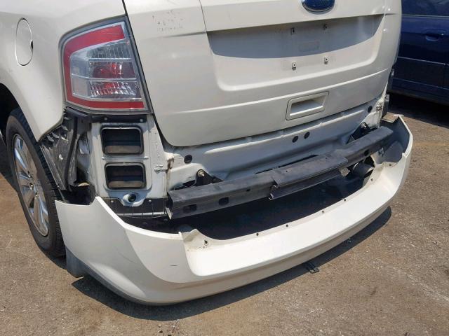 2FMDK38C58BA24862 - 2008 FORD EDGE SEL WHITE photo 9