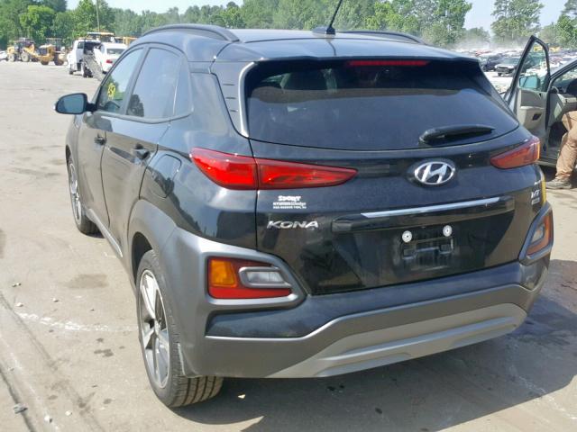 KM8K3CA53JU133529 - 2018 HYUNDAI KONA LIMIT BLACK photo 3