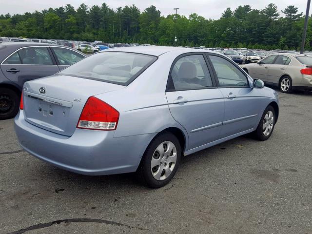 KNAFE121475442412 - 2007 KIA SPECTRA EX BLUE photo 4