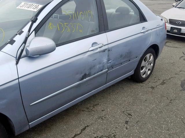 KNAFE121475442412 - 2007 KIA SPECTRA EX BLUE photo 9