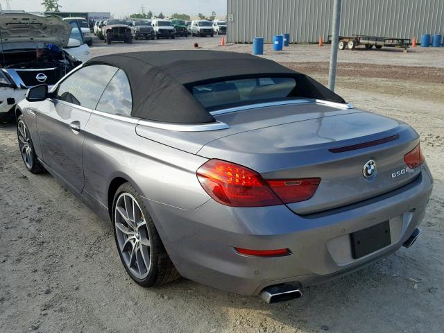 WBALZ3C55CDL73153 - 2012 BMW 650 I GRAY photo 3