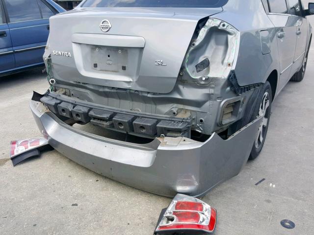 3N1AB61E98L625591 - 2008 NISSAN SENTRA 2.0 GRAY photo 9