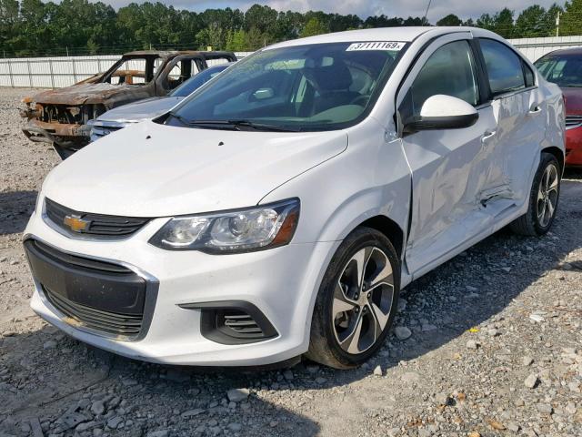 1G1JF5SB1J4104935 - 2018 CHEVROLET SONIC PREM WHITE photo 2