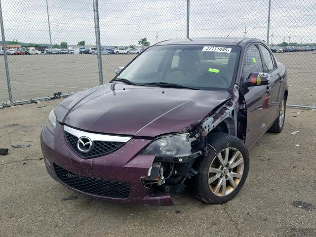 JM1BK12F481803071 - 2008 MAZDA 3 I PURPLE photo 2