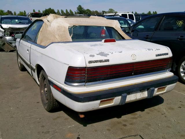 1C3XJ45K1KG175367 - 1989 CHRYSLER LEBARON WHITE photo 3