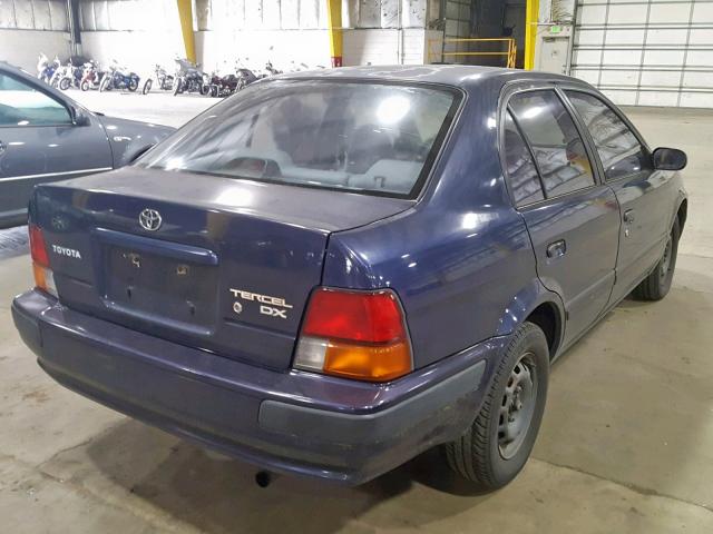 JT2BC52L2T0120335 - 1996 TOYOTA TERCEL DX BLUE photo 4