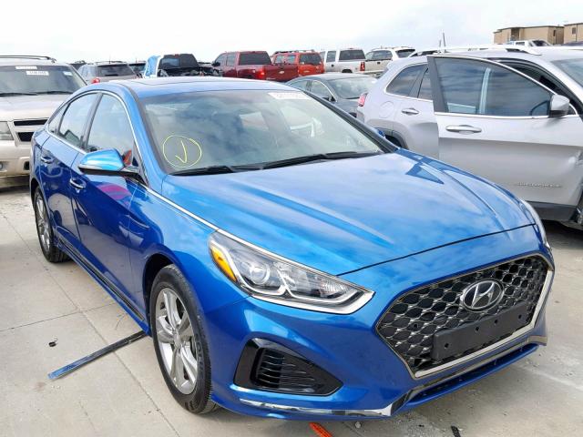 5NPE34AF4JH632902 - 2018 HYUNDAI SONATA SPO BLUE photo 1