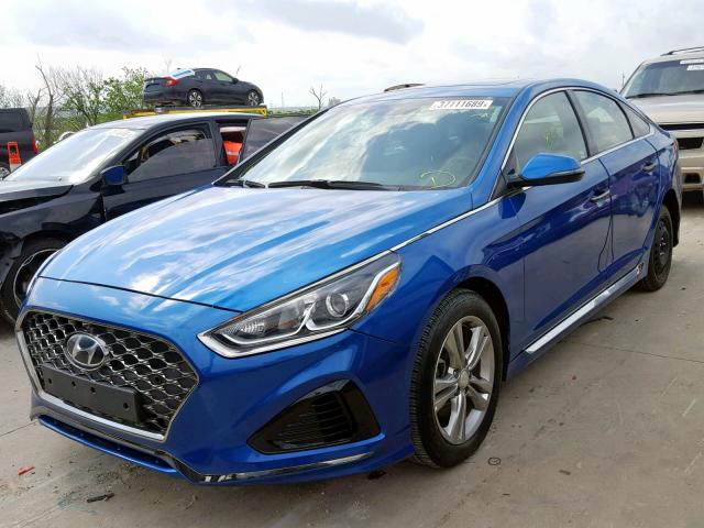 5NPE34AF4JH632902 - 2018 HYUNDAI SONATA SPO BLUE photo 2