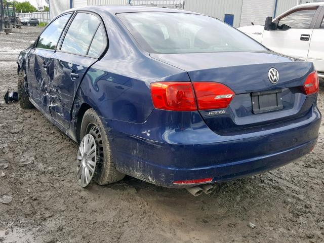 3VW2K7AJ7EM355509 - 2014 VOLKSWAGEN JETTA BASE 蓝色 照片 3