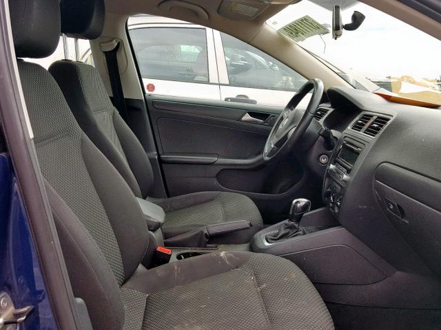 3VW2K7AJ7EM355509 - 2014 VOLKSWAGEN JETTA BASE 蓝色 照片 5