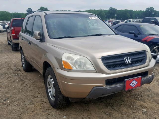 2HKYF18785H542577 - 2005 HONDA PILOT EXL GOLD photo 1