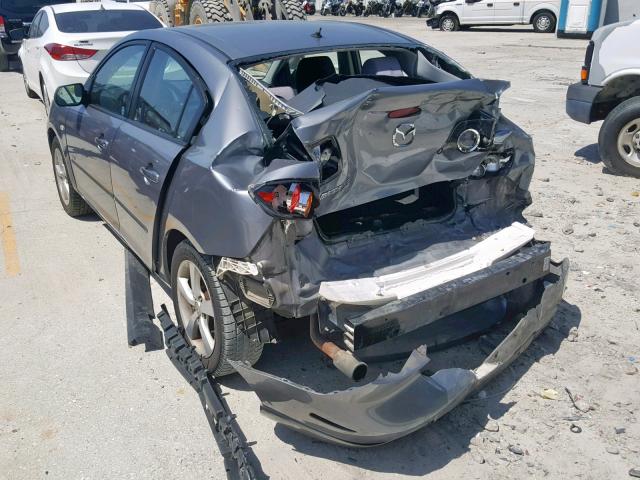 JM1BK323541176912 - 2004 MAZDA 3 S GRAY photo 3