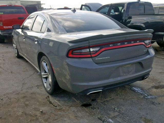 2C3CDXHGXHH544724 - 2017 DODGE CHARGER SX GRAY photo 3