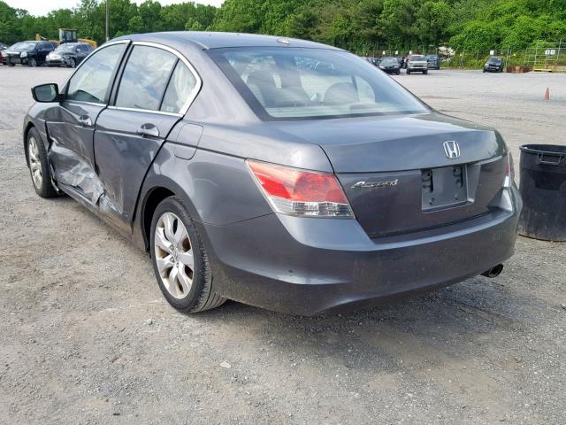 1HGCP26829A121199 - 2009 HONDA ACCORD EXL GRAY photo 3