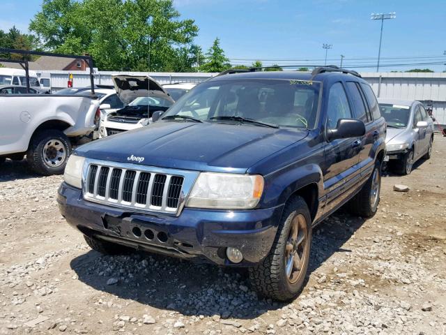 1J4GW58NX4C160380 - 2004 JEEP GRAND CHER BLUE photo 2