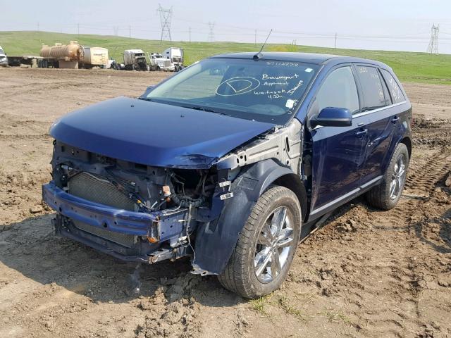 2FMDK4KC3BBB43743 - 2011 FORD EDGE LIMIT BLUE photo 2