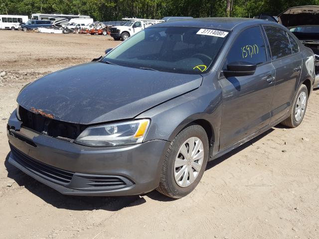 3VW2K7AJ6BM357294 - 2011 VOLKSWAGEN JETTA BASE ნაცრისფერი ფოტო 2