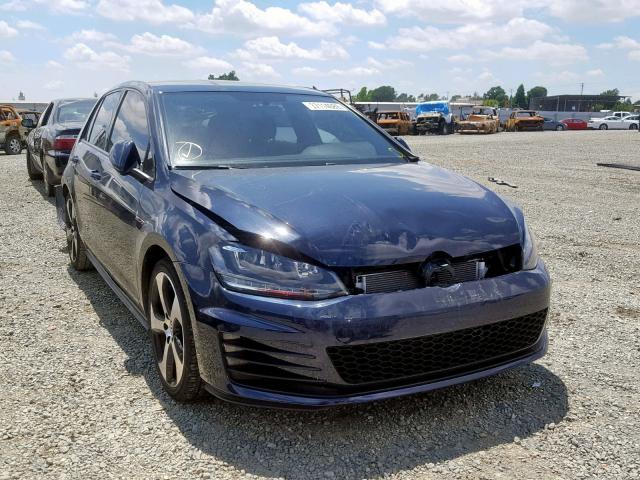 3VW4T7AU9GM068501 - 2016 VOLKSWAGEN GTI S/SE BLUE photo 1