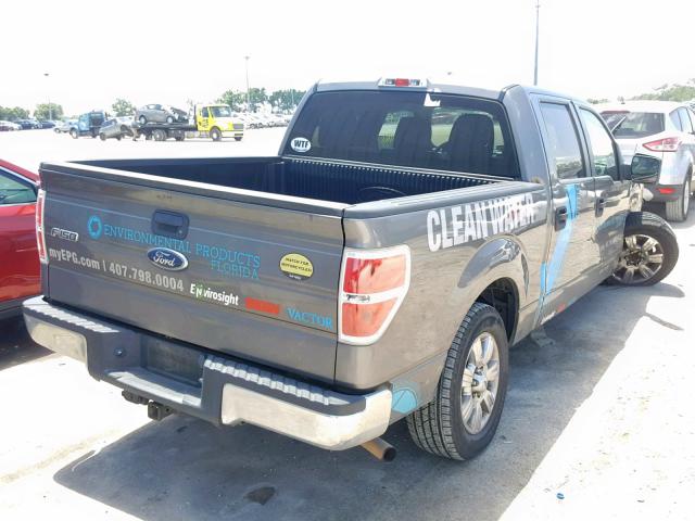 1FTEW1C86AFC09706 - 2010 FORD F150 SUPER GRAY photo 4