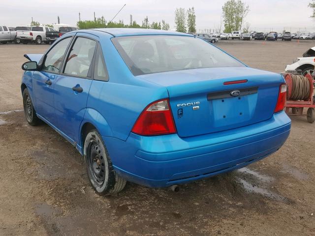 1FAFP34N37W277039 - 2007 FORD FOCUS ZX4 BLUE photo 3