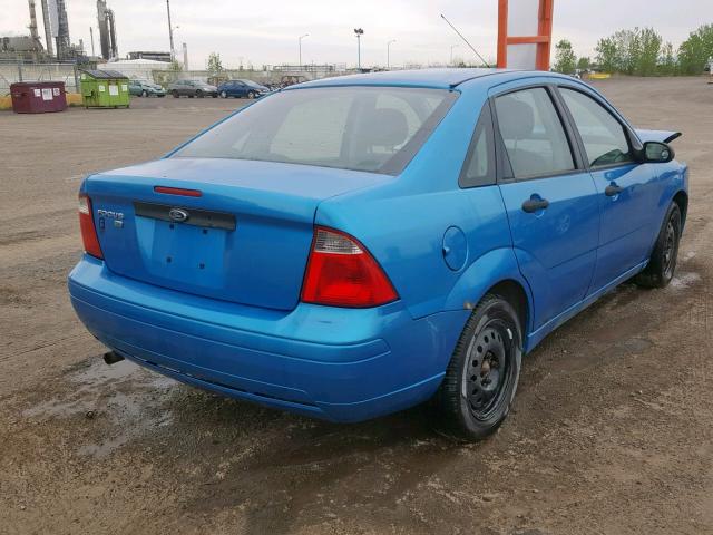 1FAFP34N37W277039 - 2007 FORD FOCUS ZX4 BLUE photo 4