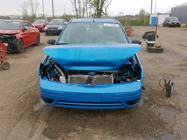 1FAFP34N37W277039 - 2007 FORD FOCUS ZX4 BLUE photo 9