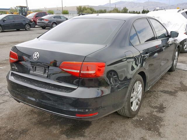 3VW2K7AJ1FM238896 - 2015 VOLKSWAGEN JETTA BASE BLACK photo 4