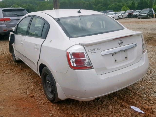 3N1AB6AP3CL642395 - 2012 NISSAN SENTRA 2.0 WHITE photo 3