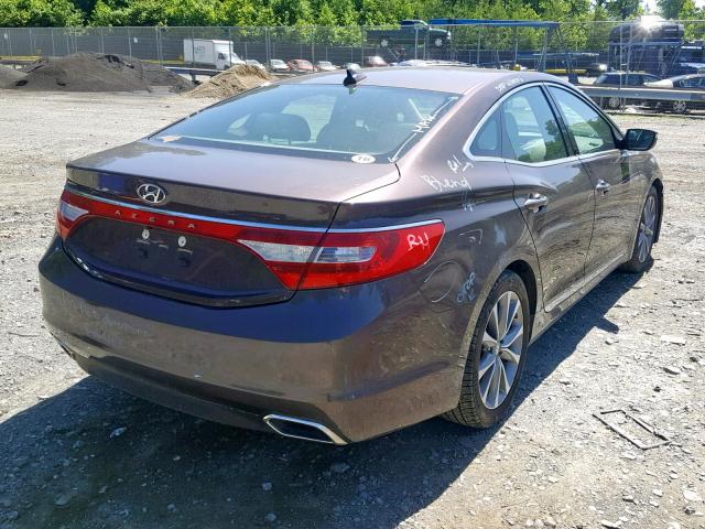 KMHFH4JG3FA434966 - 2015 HYUNDAI AZERA LIMI BROWN photo 4