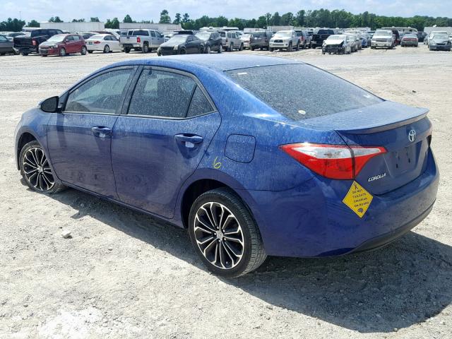 5YFBURHE5GP430656 - 2016 TOYOTA COROLLA L BLUE photo 3