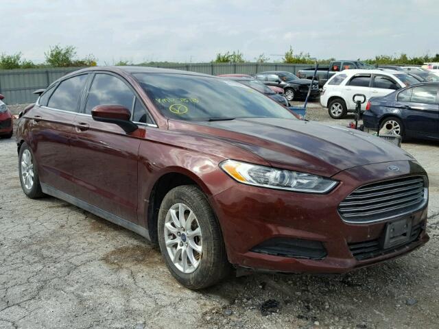 3FA6P0G70GR125878 - 2016 FORD FUSION S BROWN photo 1