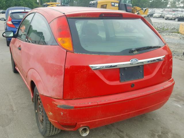 3FAFP3131YR205151 - 2000 FORD FOCUS ZX3 RED photo 3