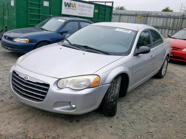 1C3EL56R74N372061 - 2004 CHRYSLER SEBRING LX SILVER photo 2