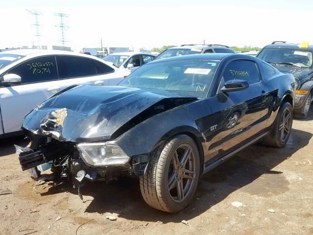 1ZVBP8CH7A5176372 - 2010 FORD MUSTANG GT BLACK photo 2