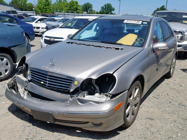 WDBRF40J84F454827 - 2004 MERCEDES-BENZ C 230K SPO SILVER photo 2