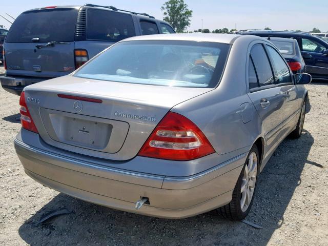 WDBRF40J84F454827 - 2004 MERCEDES-BENZ C 230K SPO SILVER photo 4