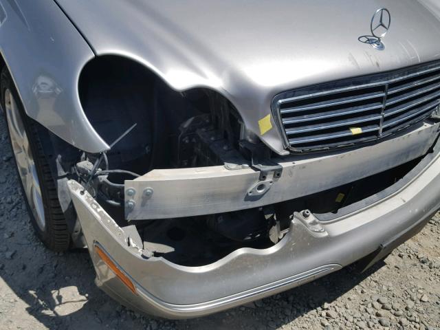 WDBRF40J84F454827 - 2004 MERCEDES-BENZ C 230K SPO SILVER photo 9